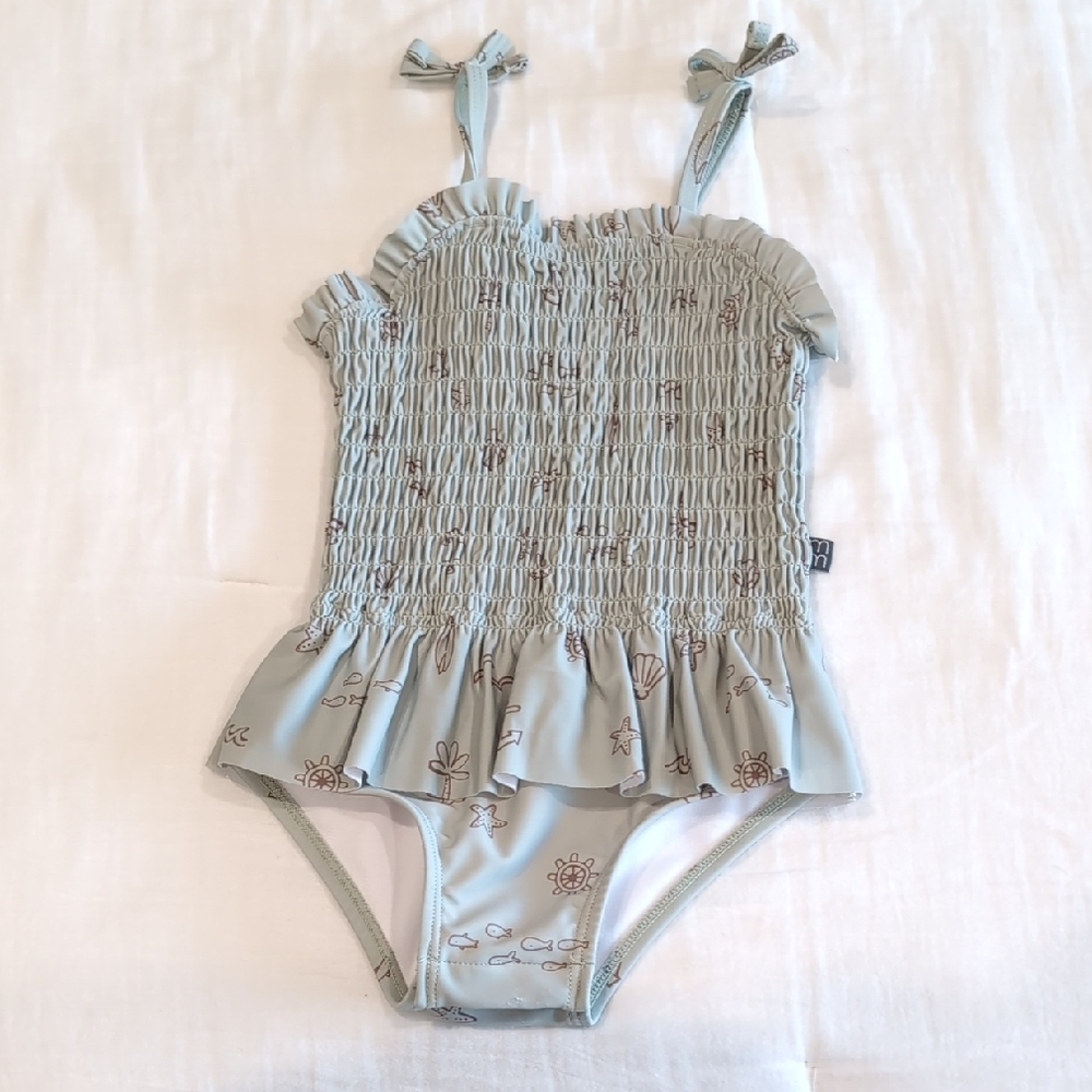 Modern Moments Charming Sea-Themed Ruffled Swimsuit Size 18Months